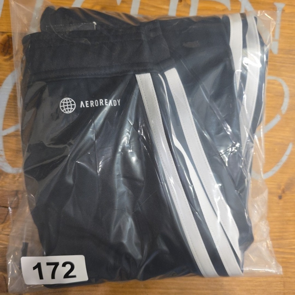 NEW Adidas Men Sweatpants 2X Black Polyester Drawstring Skinny Zipper Leg Ankle - Picture 11 of 11
